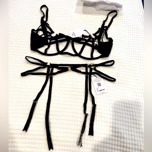 New, unworn Studio Pia Clea Bra & Harness in Jet - Picture 6 of 16